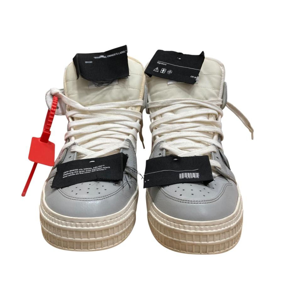 【定価10万円弱】Off-Whiteハイカットレザースニーカー off white（オフホワイト） 【値下げ】OFFWHITE ハイカットスニーカー