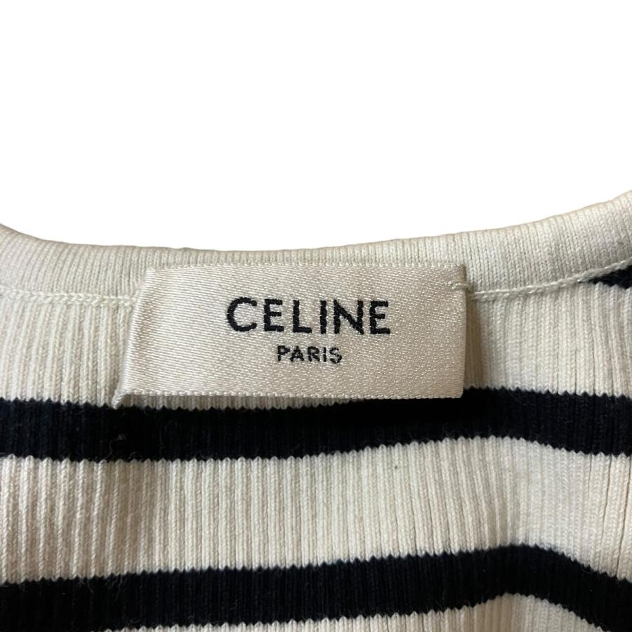 CELINE（セリーヌ） 【値下げ】CELINE ボーダーリブロゴ クロップド