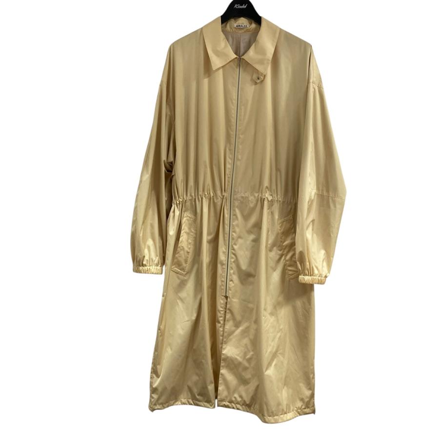 AURALEE 24ss ハードツイストポリエステルサテンラミネートジップコート AURALEE オーラリー 24SS ハードツイストポリエステルサテンラミネート