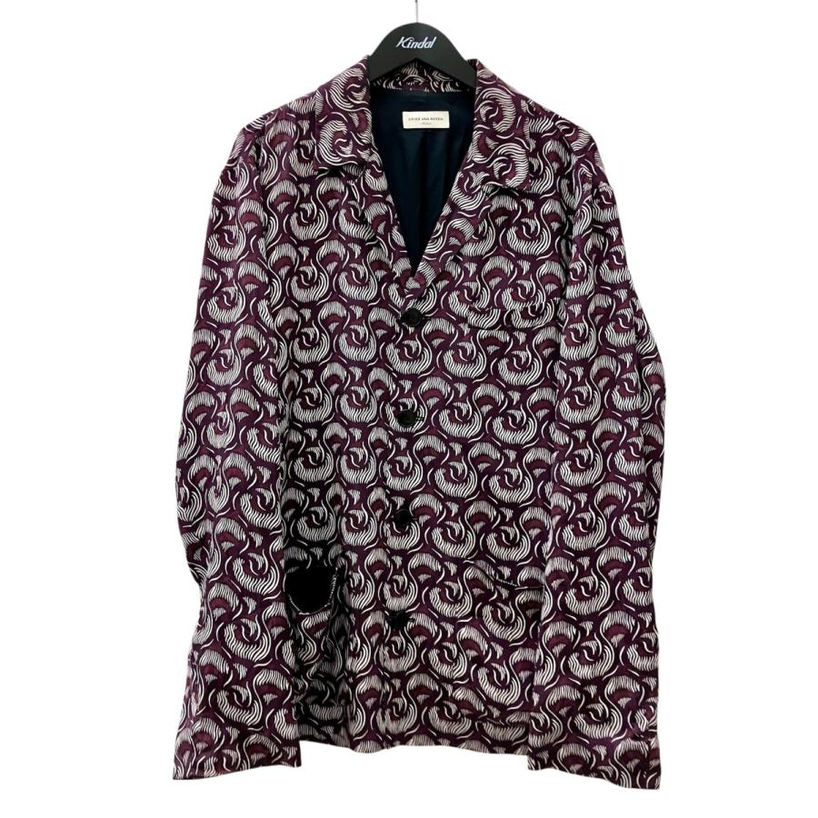 【美品】DRIES VAN NOTEN ショート ジャケット M パープル DRIES VAN NOTEN（ドリス ヴァン ノッテン） グラフィックジャケット