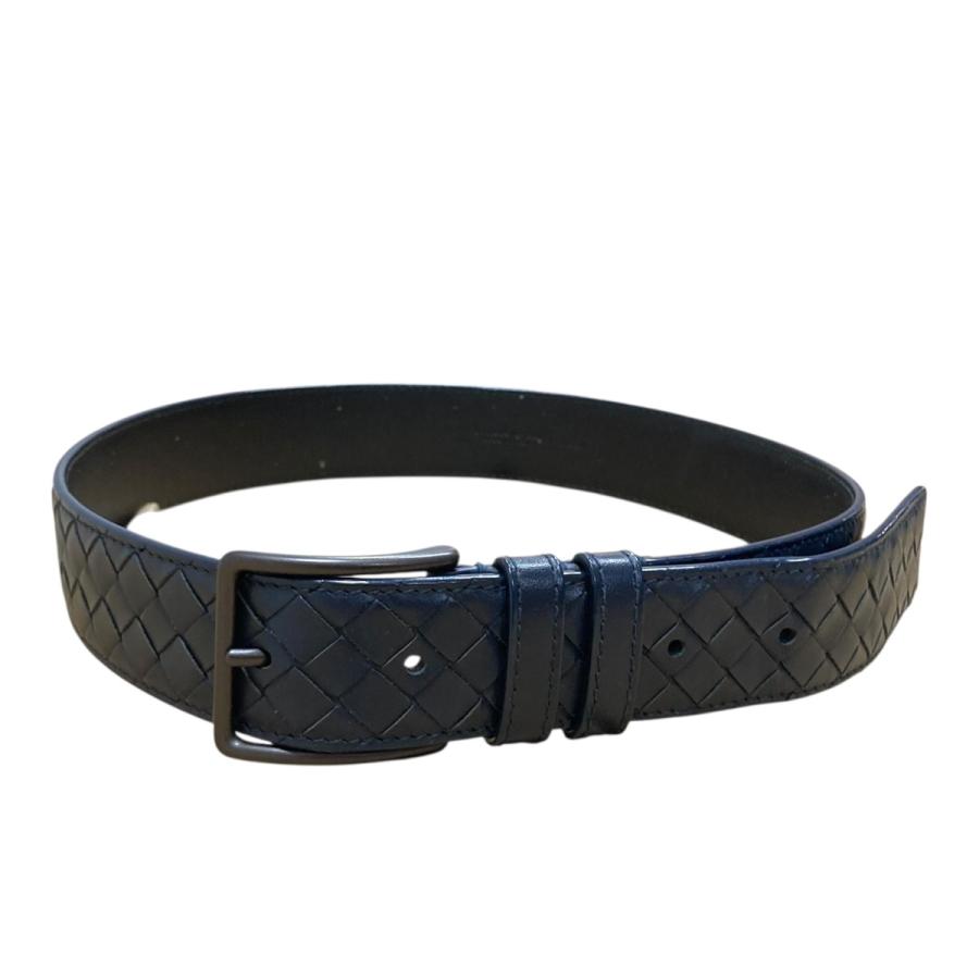 BOTTEGA VENETA（ボッテガ・ヴェネタ） レザーバックルベルト ネイビー