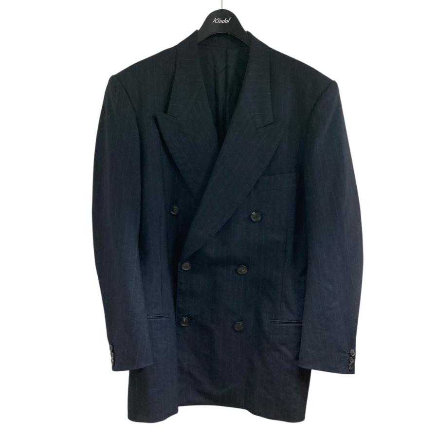 ソウシオオツキ SOSHIOTSUKI ストライプテーラードジャケット ネイビー