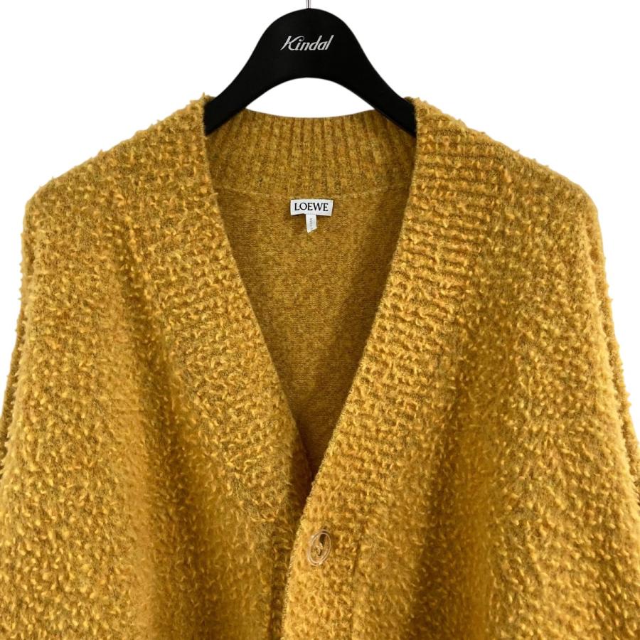 LOEWE ロエベ ロゴクリアボタンカーディガン オレンジ サイズ：S