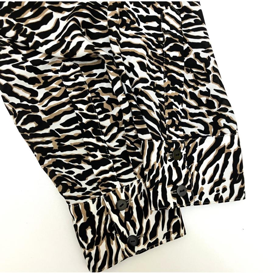 ロクビューティアンドユース 6(ROKU) BEAUTY＆YOUTH ZEBRA PRINT SHIRT 