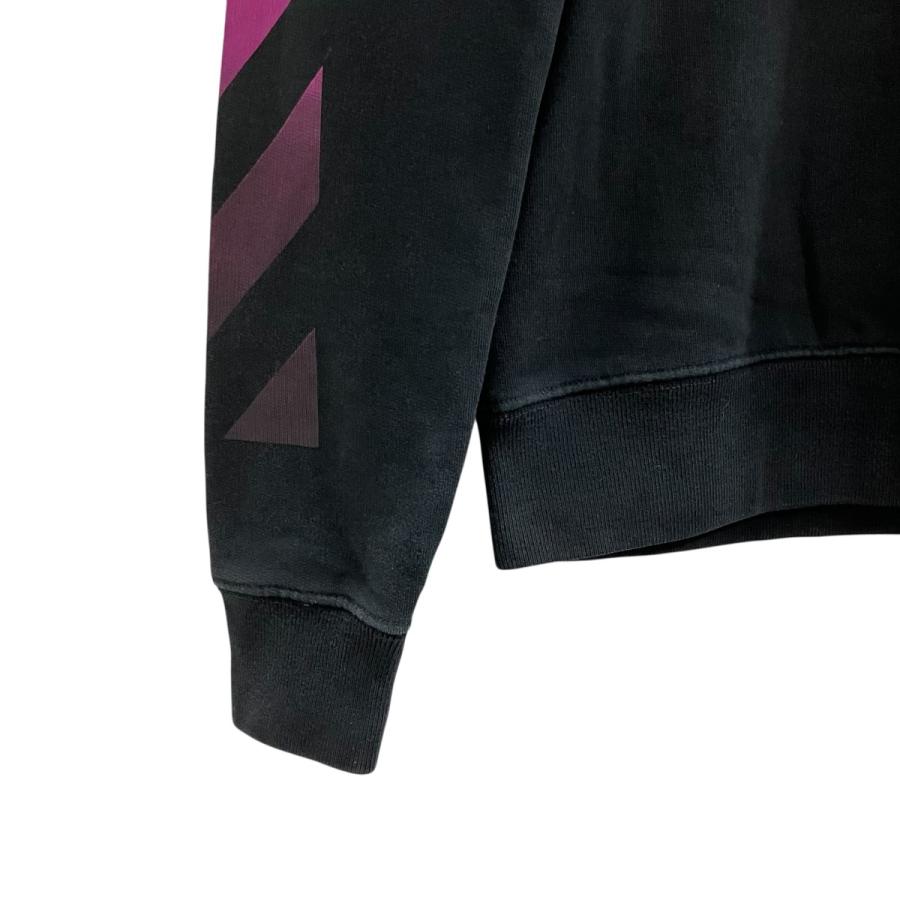 off white（オフホワイト） クルーネックスウェット ブラック×ブルー