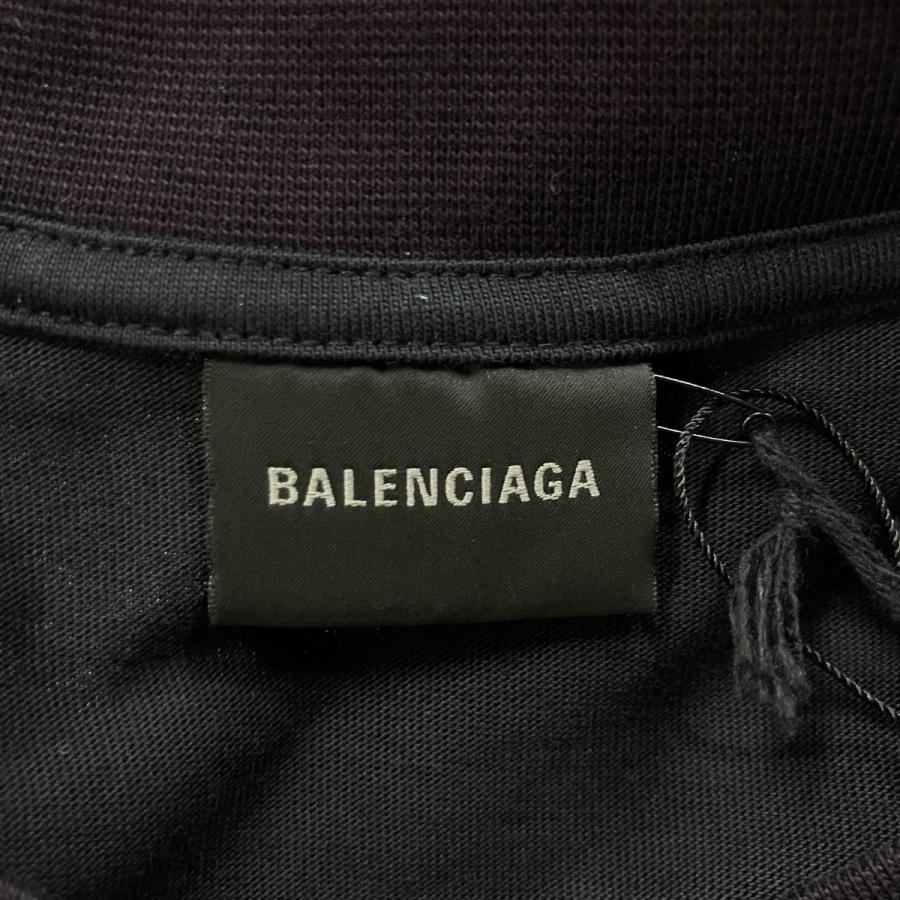 バレンシアガ BALENCIAGA Tシャツドッキングプリーツワンピース ブラック サイズ：36_4