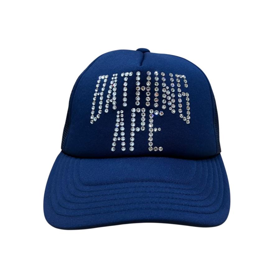 A BATHING APE（アベイシングエイプ） ラメストーンロゴキャップ 