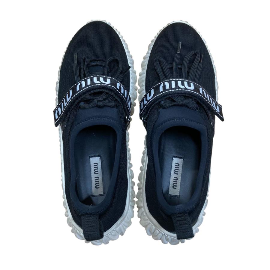 miu miu（ミュウミュウ） ジャガードロゴネオプレートシューズ