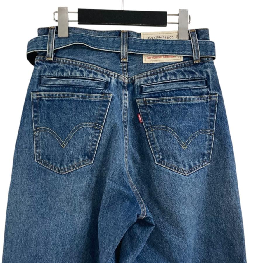 sacai サカイ ベルテッド デニムパンツ ジーンズ インディゴ M sacai / サカイ | ベルテッド ダブルニー デニムパンツ | 1