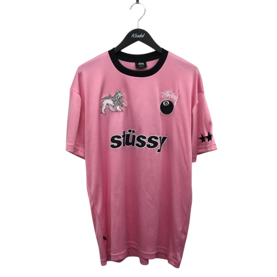 Stussy ピンク 半袖シャツ Lサイズ STUSSY（ステューシー） フットボール半袖Tシャツ ピンク サイズ：L