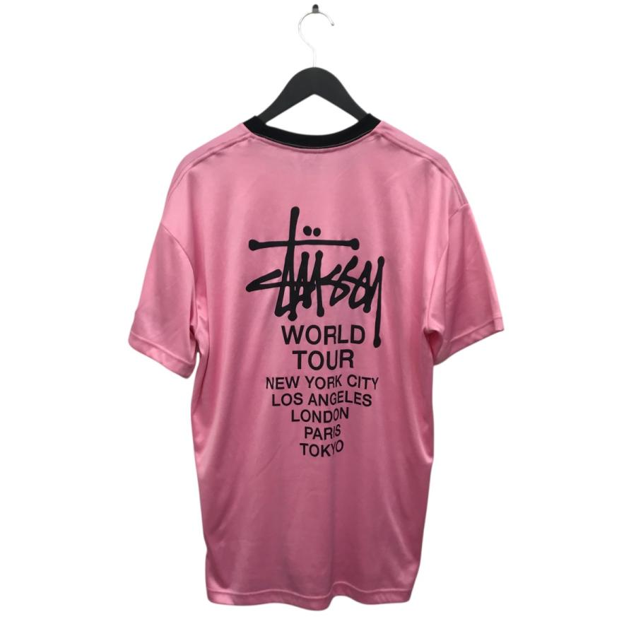 STUSSY（ステューシー） フットボール半袖Tシャツ ピンク サイズ：L