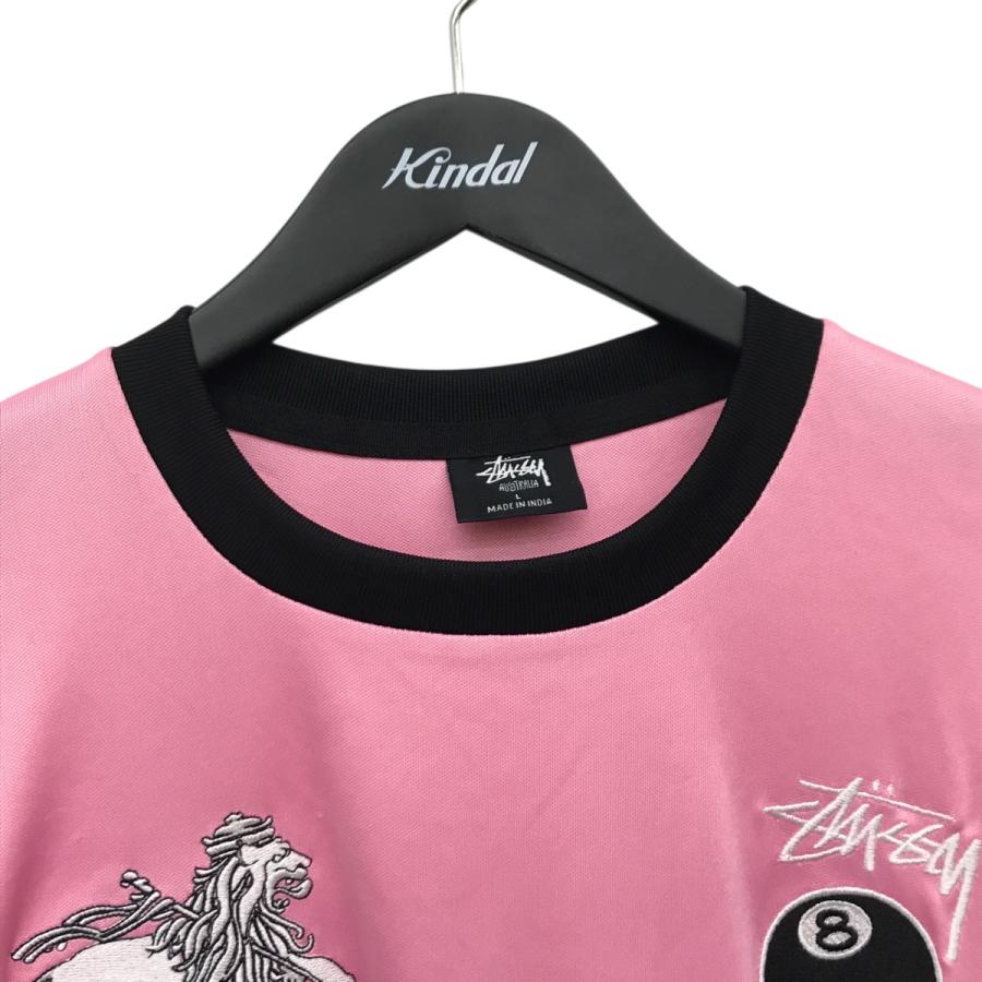 STUSSY（ステューシー） フットボール半袖Tシャツ ピンク サイズ：L