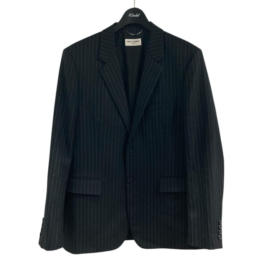 サンローランパリ Saint Laurent Paris ストライプウールテーラード