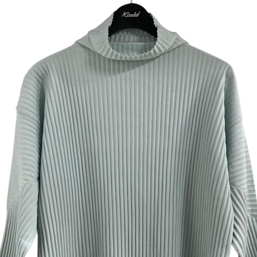 25SS】オムプリッセイッセイミヤケ タートルネックTシャツ グレー