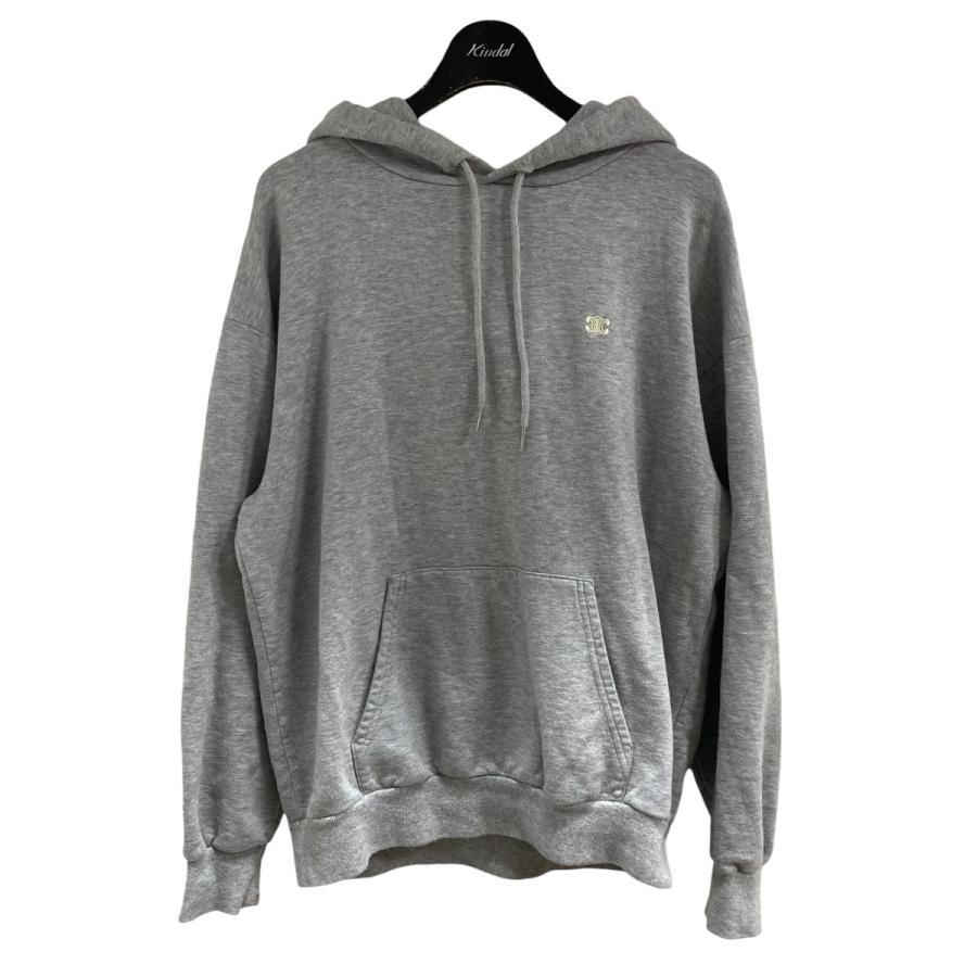 CELINE グレー パーカー Mサイズ CELINE（セリーヌ） トリオンフ刺繍プルオーバーパーカー グレー