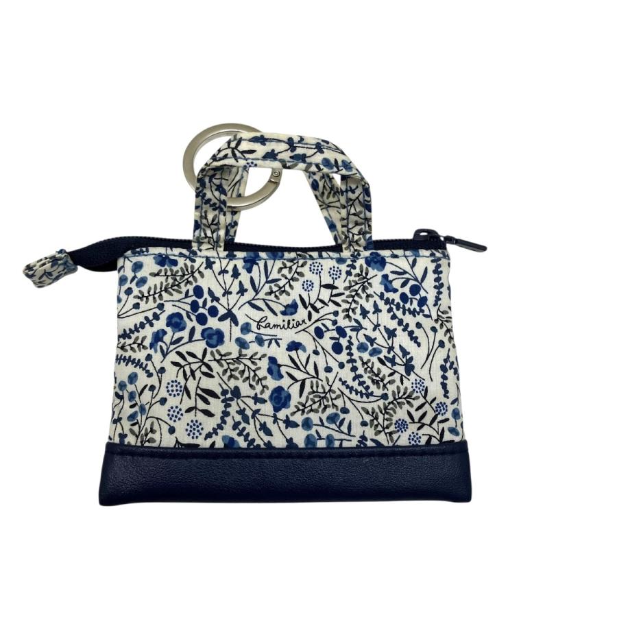 ファミリア（Familiar） ポーチチャーム 7800358 ブルー×ホワイト