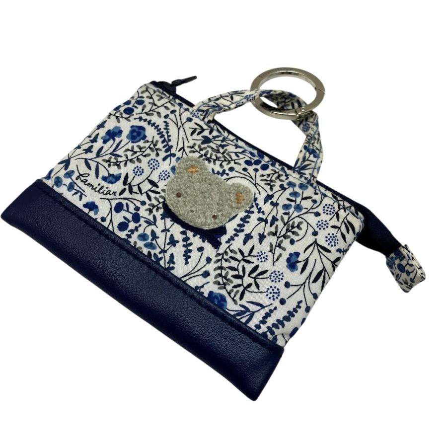 ファミリア（Familiar） ポーチチャーム 7800358 ブルー×ホワイト