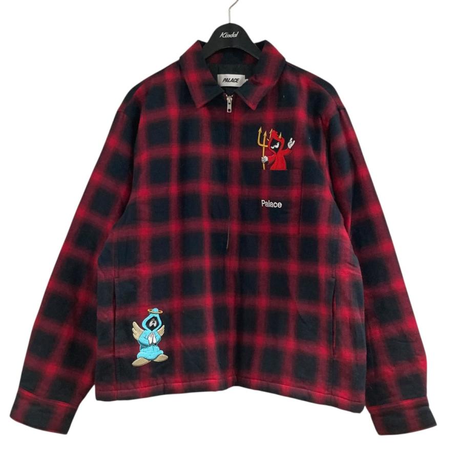 PALACE（パレス） 「ZIP UP SHIRT」 チェックシャツジャケット レッド 