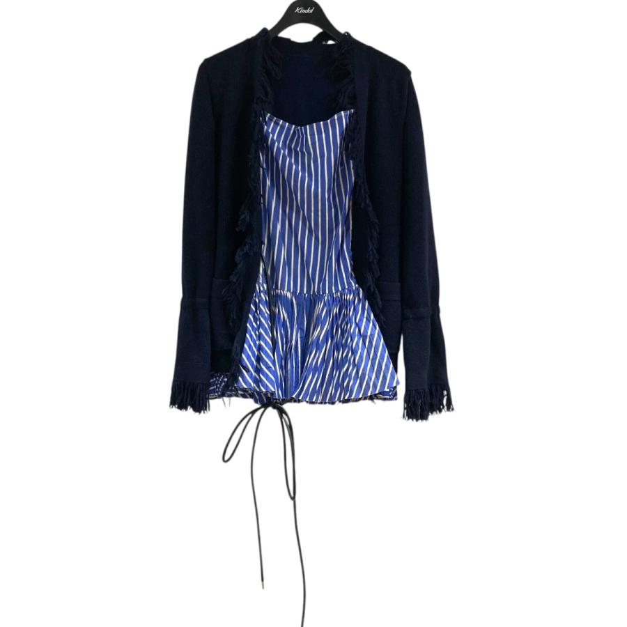 sacai（サカイ） ドッキングニットワンピース 19-03991 ネイビー