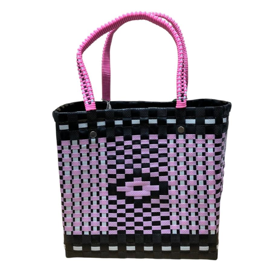 MARNI（マルニ） カゴバッグ ピンク×ブラック×ホワイト サイズ