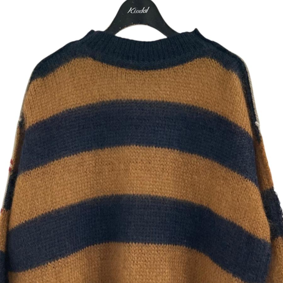 マルニ MARNI モヘヤ混ボーダーニット GCMD0281Q0UFU190 ブラック 