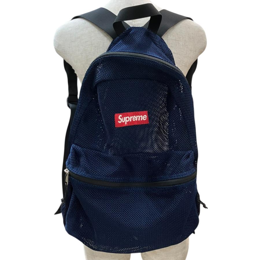 Supreme（シュプリーム） ロゴメッシュバックパック ネイビー サイズ