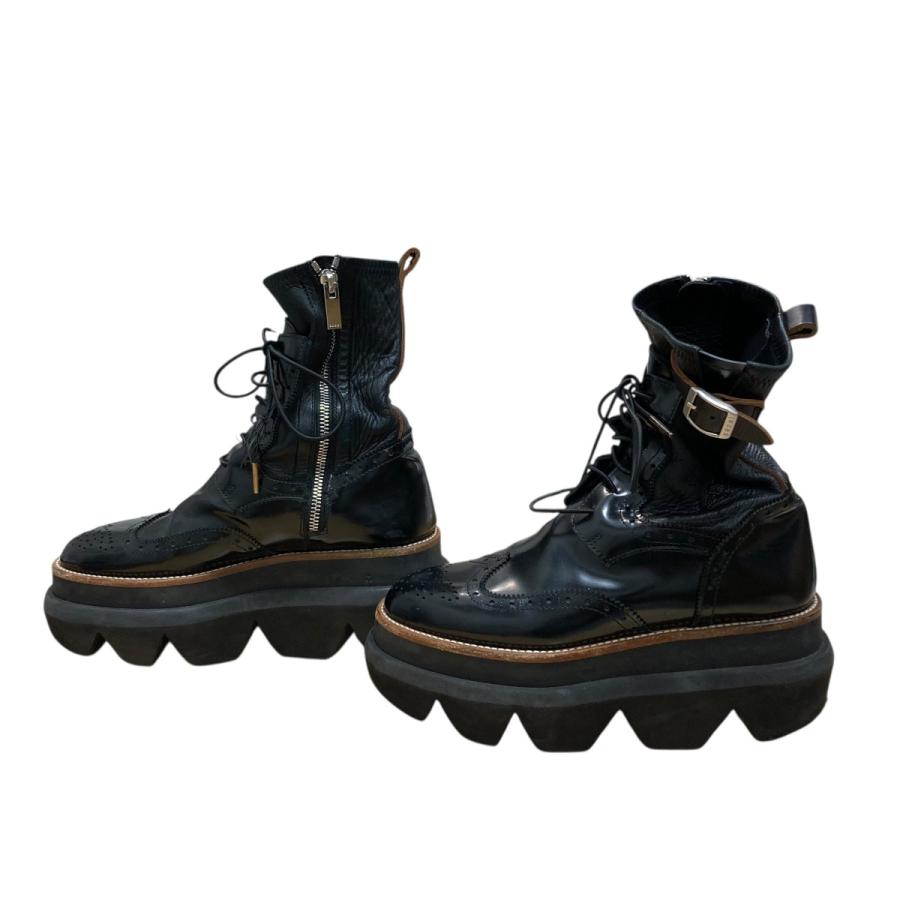 sacai（サカイ） ウィングチップレースアップブーツ ブラック サイズ