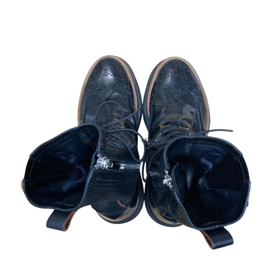 sacai（サカイ） ウィングチップレースアップブーツ ブラック サイズ