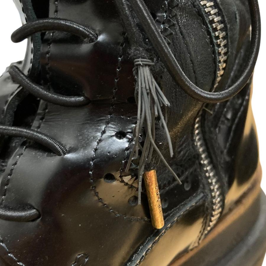 sacai（サカイ） ウィングチップレースアップブーツ ブラック サイズ