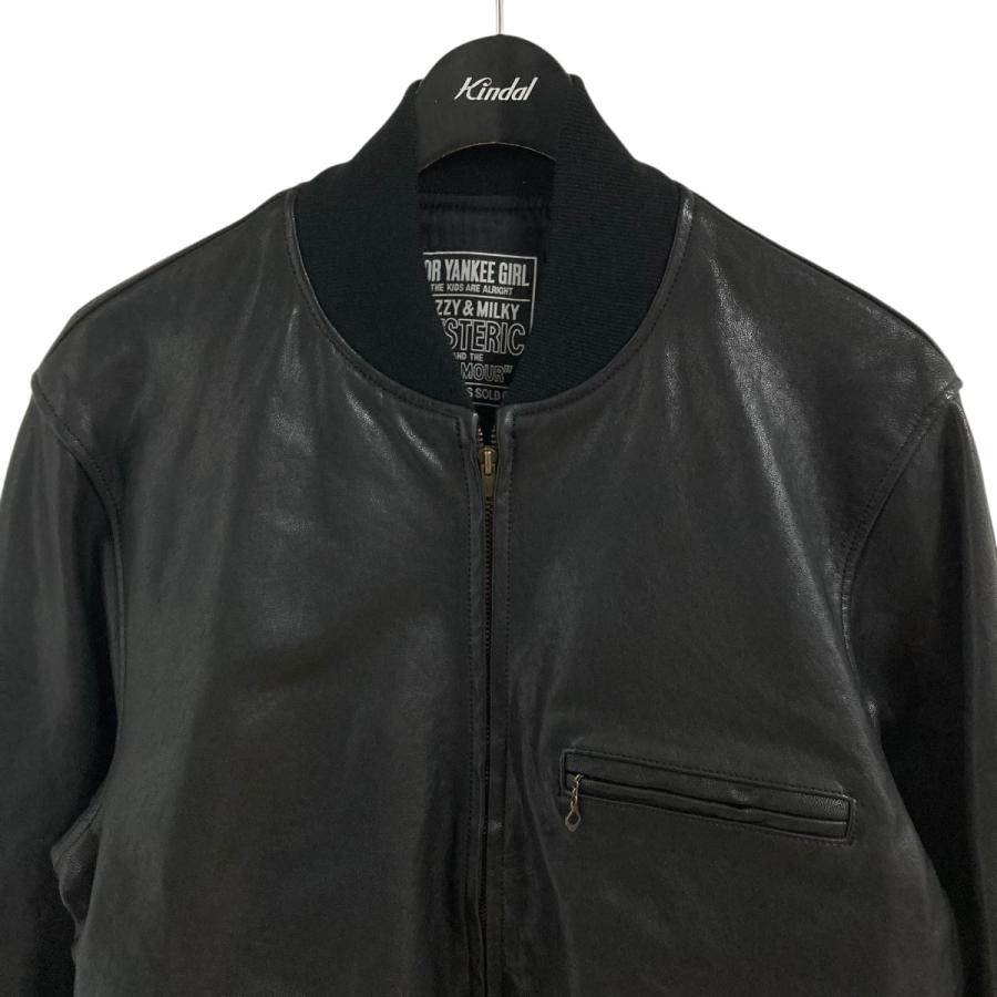 極美品★HYSTERIC GLAMOUR ブラックレザージャケット Mサイズ HYSTERIC GLAMOUR（ヒステリックグラマー） ゴートレザージャケット