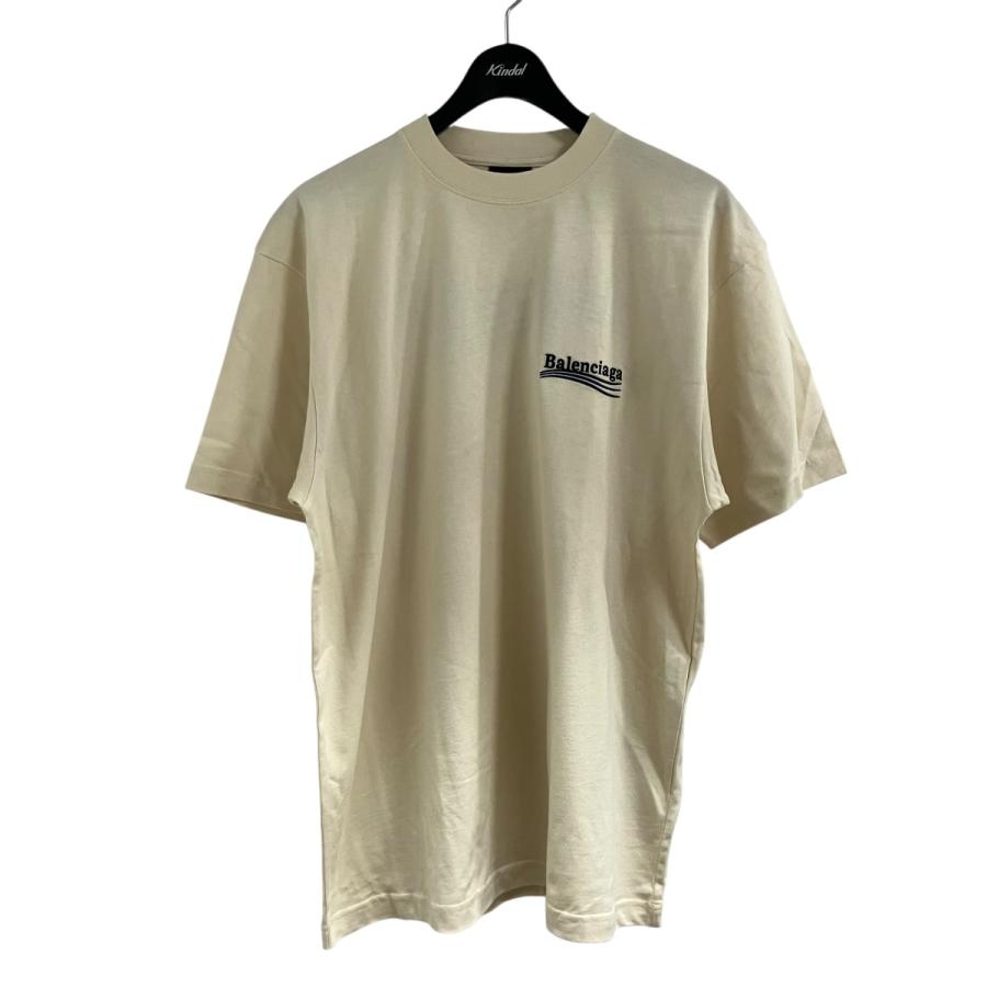 BALENCIAGA（バレンシアガ） ロゴ刺繍Tシャツ アイボリー サイズ：XXS 