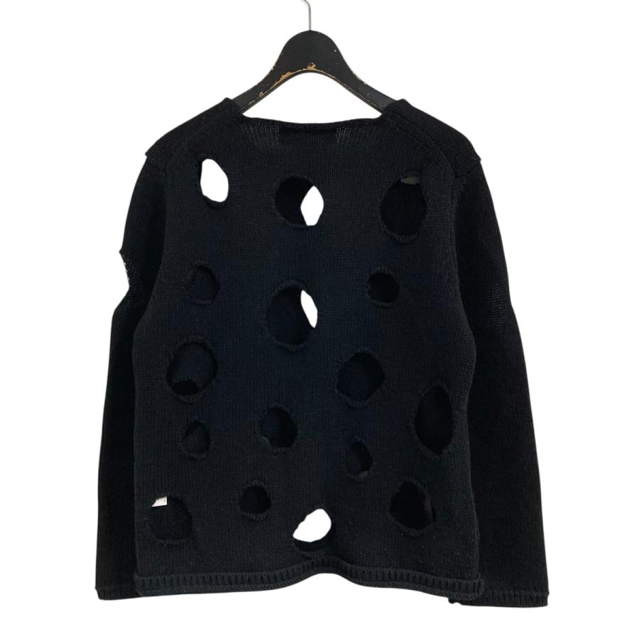 BLACK COMME des GARCONS ダメージ加工ニットセーターM BLACK COMME des GARCONS ブラックコムデギャルソン ダメージ加工