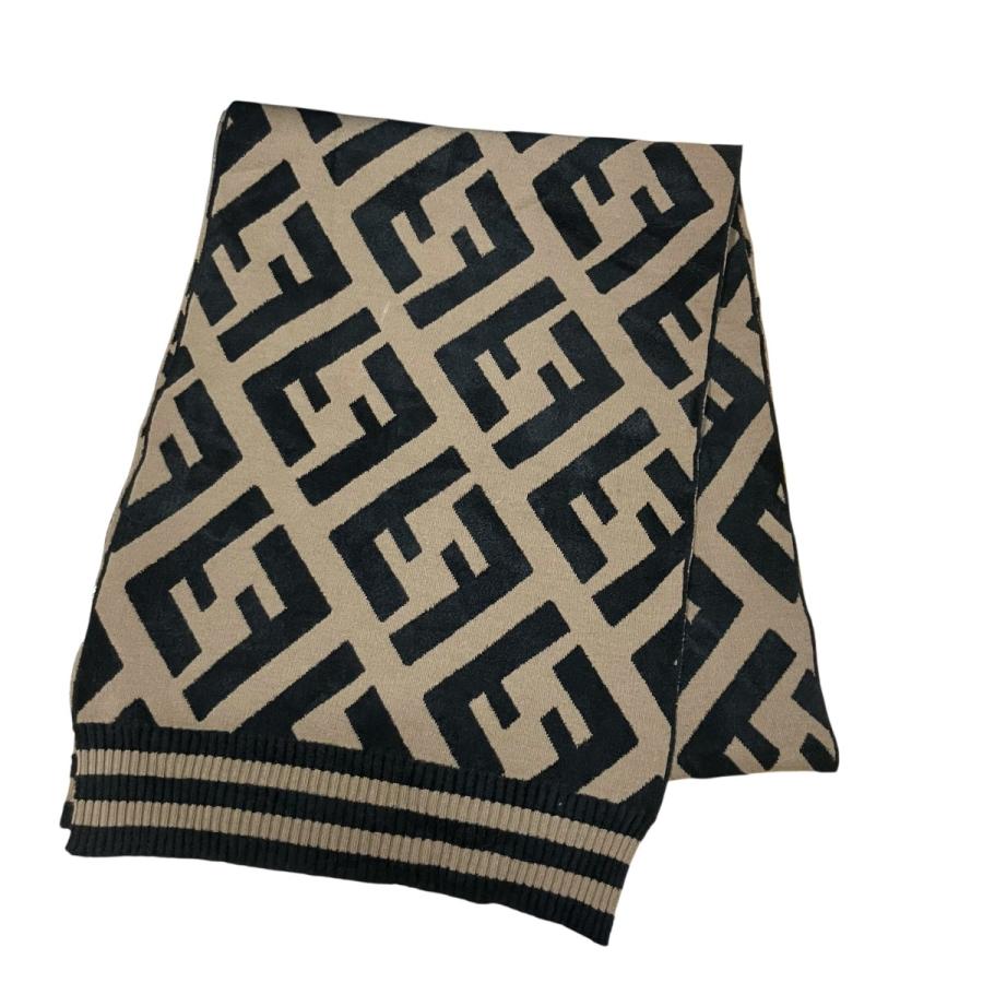 FENDI　フェンディ　ズッカ　マフラー　ブラウン FENDI（フェンディ） ズッカ柄マフラー ブラウン サイズ：190×35