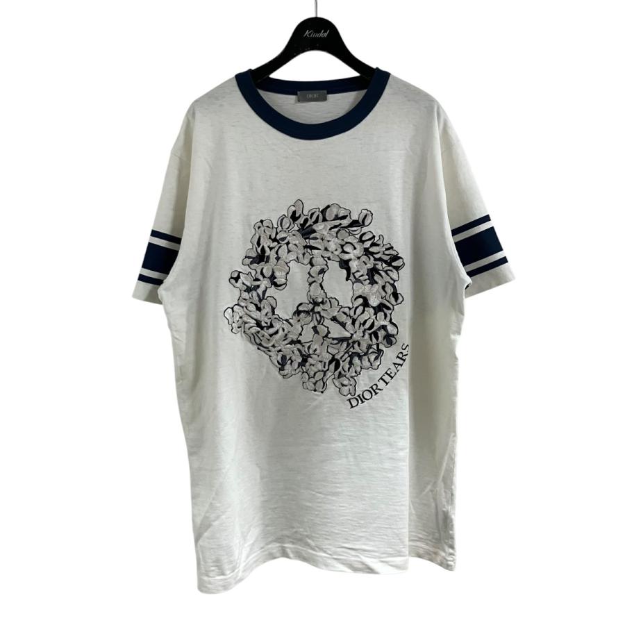 クリスチャンディオール　リンガーTシャツ　イタリア製　レディース　ホワイト　S Christian Dior（クリスチャン・ディオール） 【値下げ】Christian