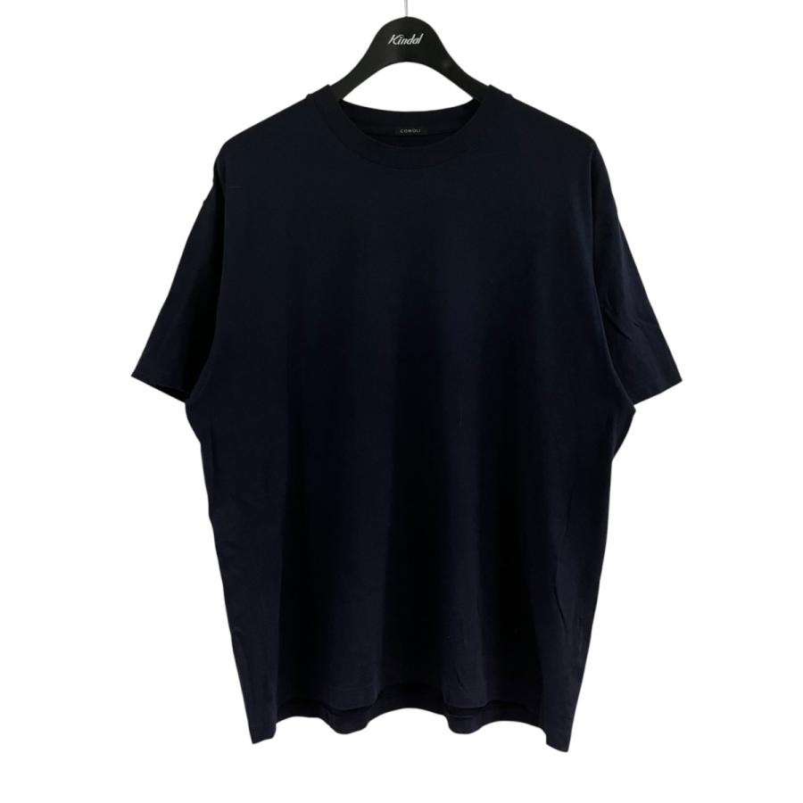 COMOLI（コモリ） 空紡天竺 半袖Tシャツ ネイビー サイズ：3