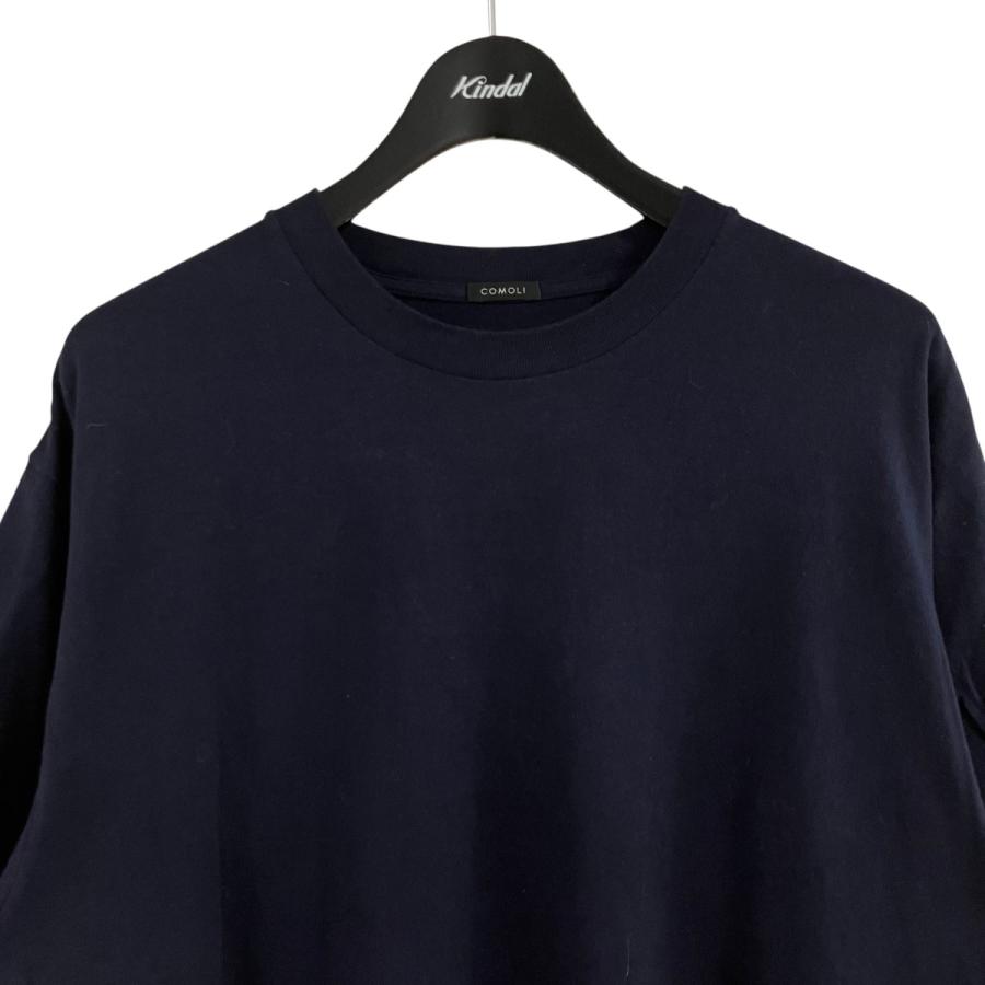 COMOLI 半袖シャツ ネイビー サイズ1 COMOLI（コモリ） 空紡天竺 半袖Tシャツ ネイビー サイズ：3