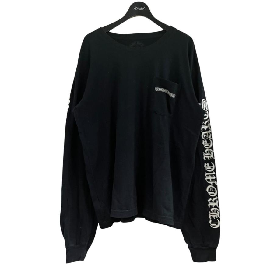 Chrome Hearts ブラック長袖カットソー CHROME HEARTS（クロムハーツ） ロゴロングスリーブカットソー
