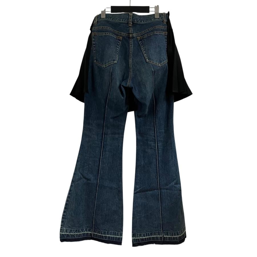 sacai（サカイ） プリーツスカートドッキング レイヤードフレアデニム