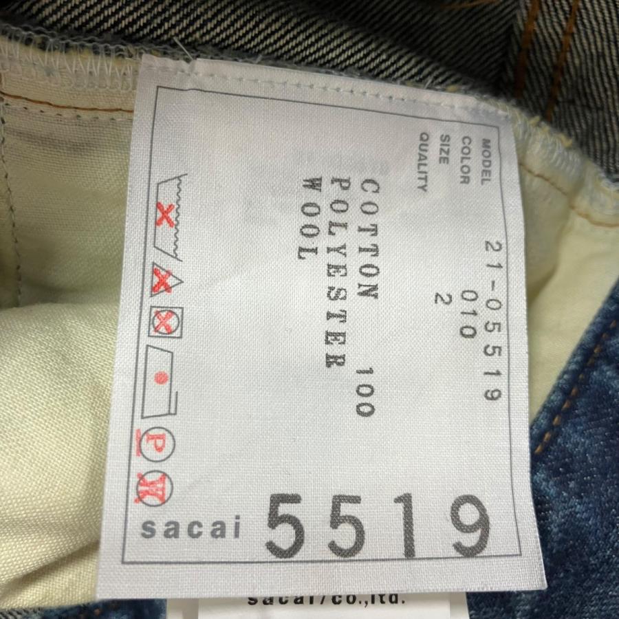 sacai（サカイ） プリーツスカートドッキング レイヤードフレアデニム