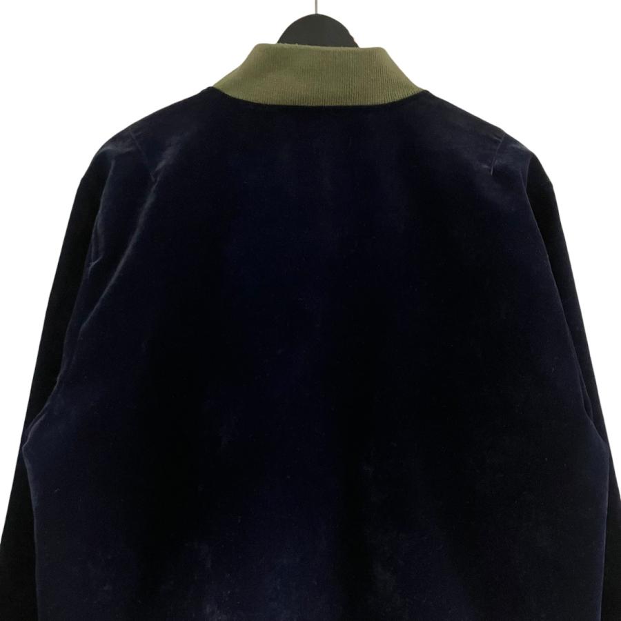 STUSSY（ステューシー） ベロアジャケット ネイビー×カーキ サイズ：M