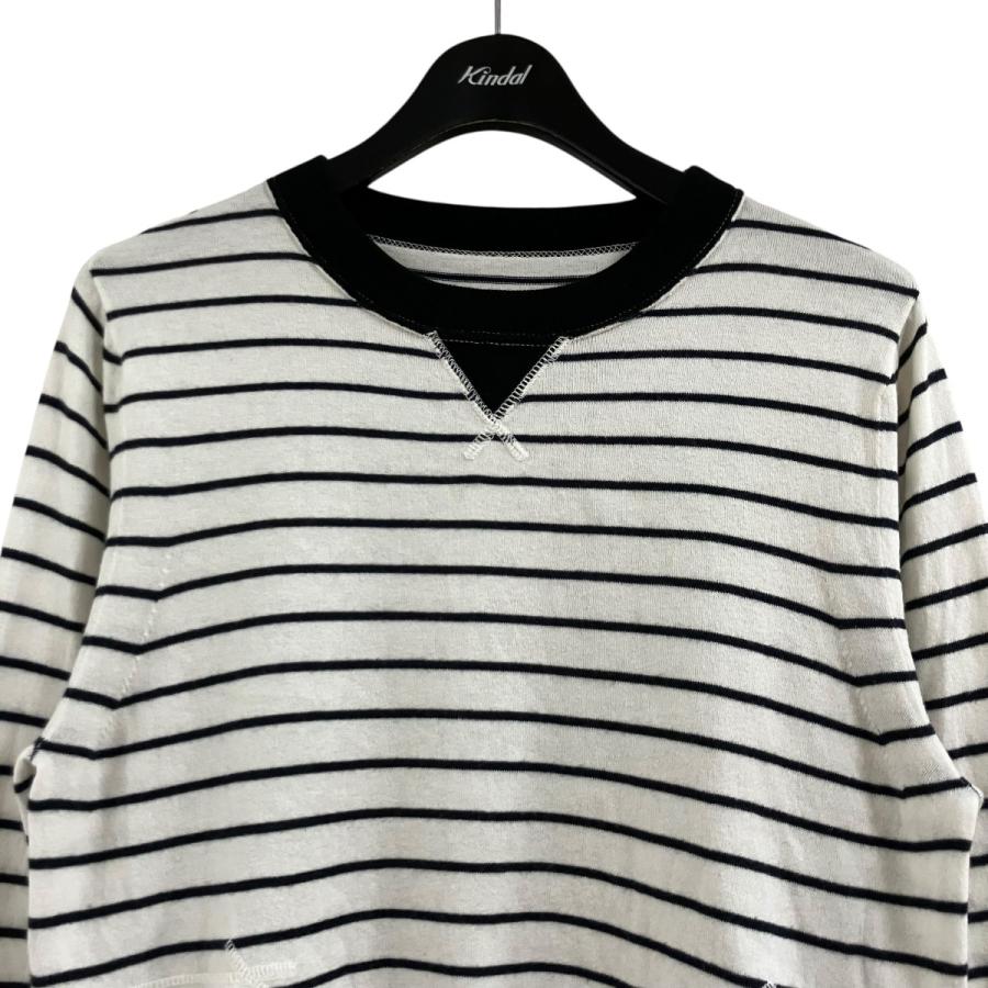 sacai（サカイ） ボーダーニット セーター ホワイト×ブラック サイズ