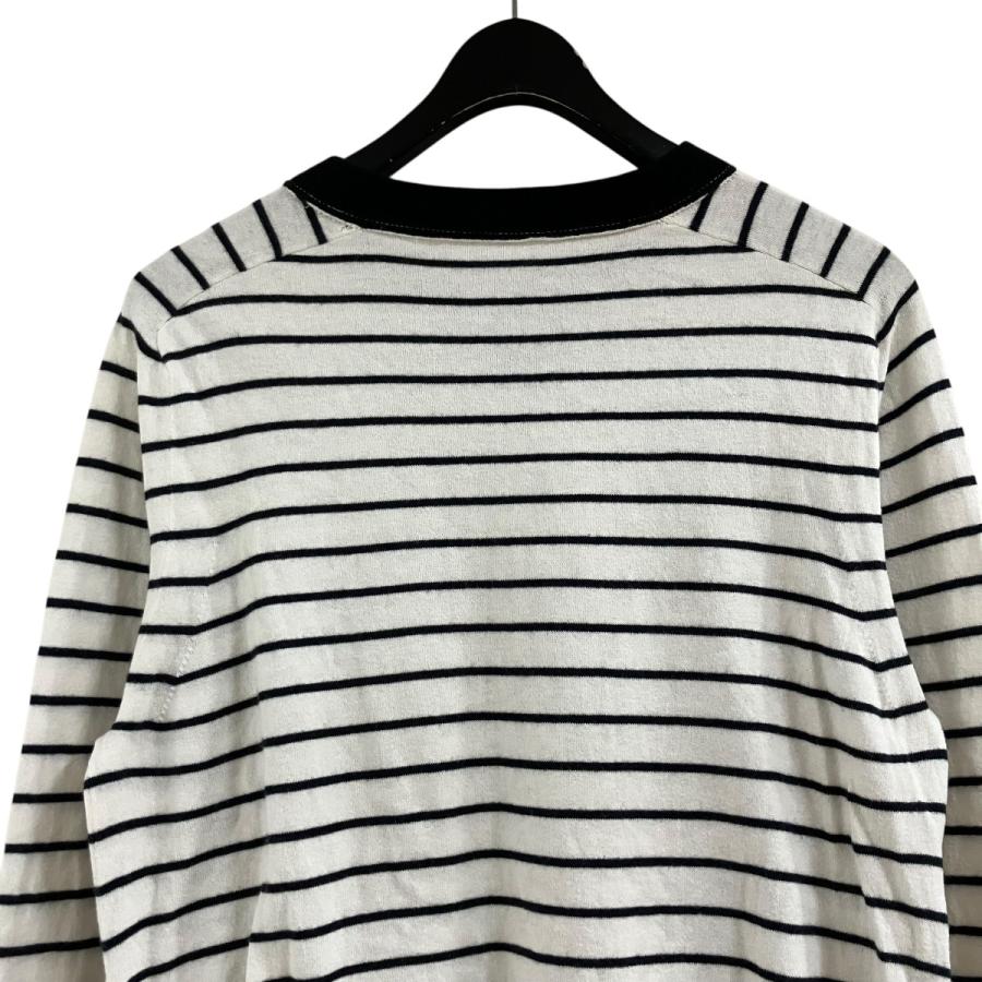 sacai（サカイ） ボーダーニット セーター ホワイト×ブラック サイズ