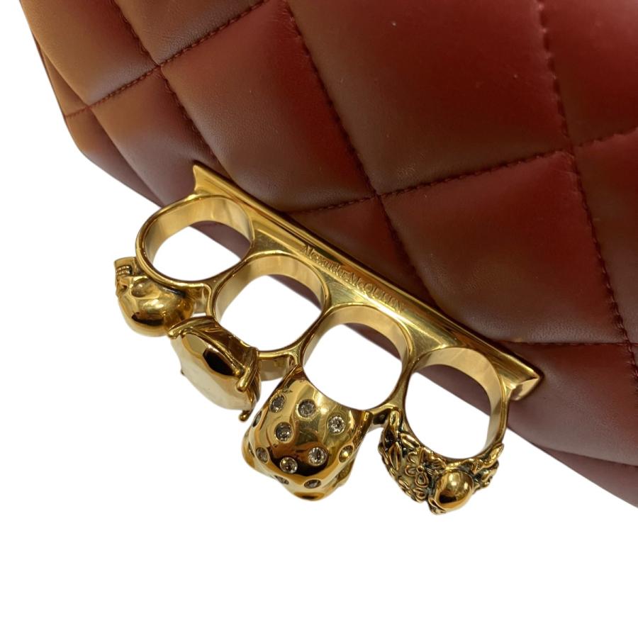 アレキサンダーマックイーン ALEXANDER McQUEEN ジュエルド サッチェル ショルダーバッグ バーガンディー サイズ：-_2