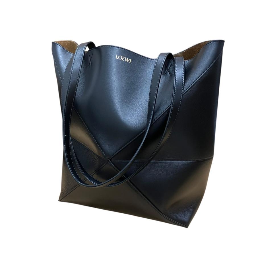 LOEWE（ロエベ） パズルフォルドトートバッグミディアム ブラック