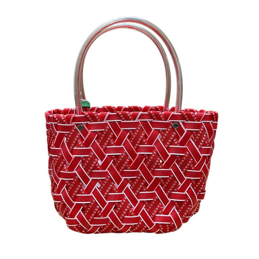 MARNI（マルニ） バスケットバッグ カゴバッグ レッド×ホワイト サイズ