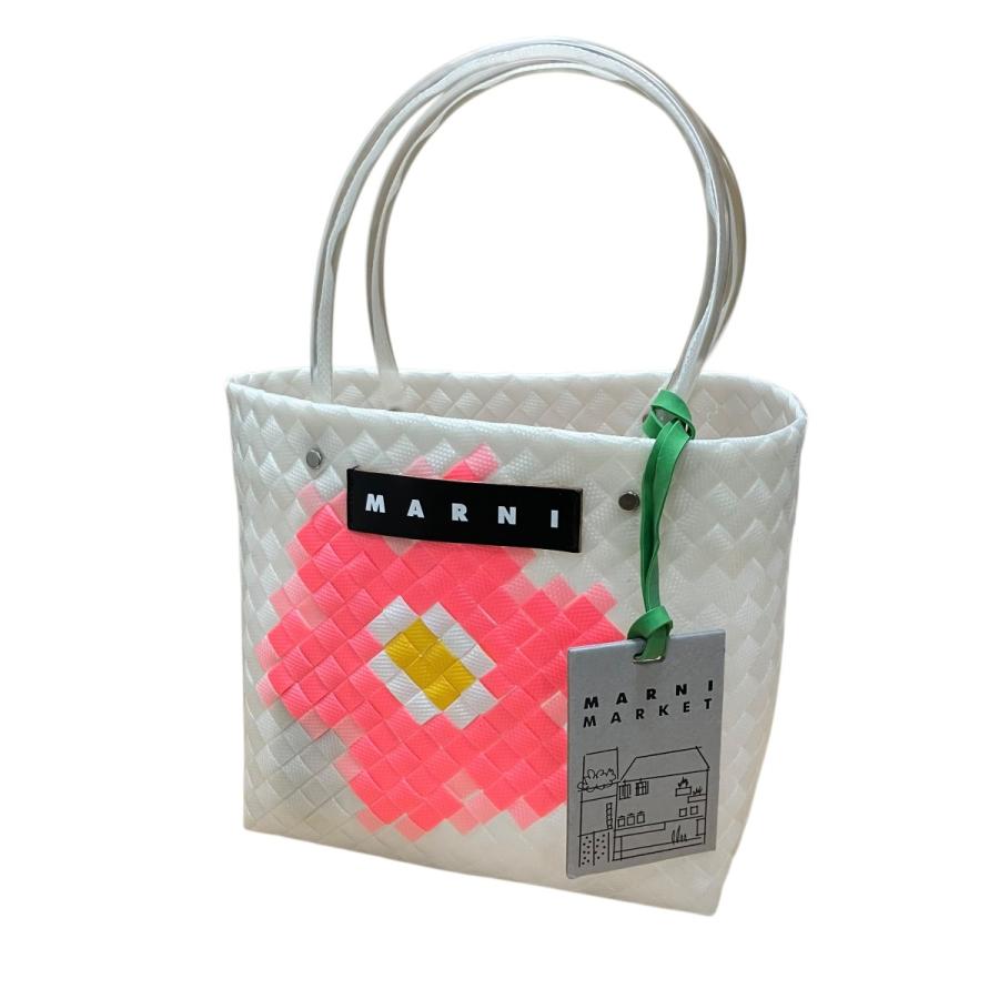 MARNI（マルニ） バスケットバッグ カゴバッグ ホワイト×ピンク サイズ