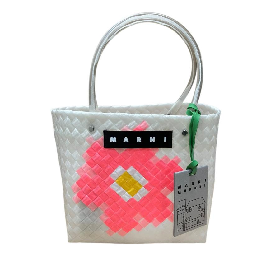 MARNI（マルニ） バスケットバッグ カゴバッグ ホワイト×ピンク サイズ
