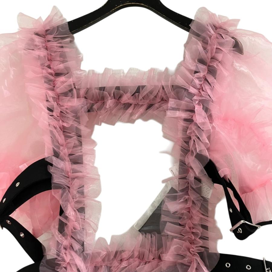 ノワールケイニノミヤ noir kei ninomiya チュールハーネス ブラック×ピンク サイズ：M_1