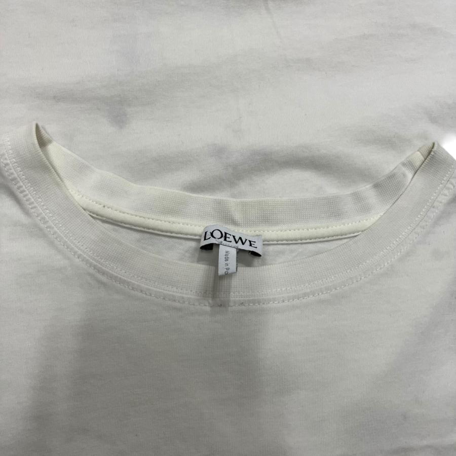 LOEWE（ロエベ） アナグラム刺繍Tシャツ ホワイト×ブラック サイズ：M