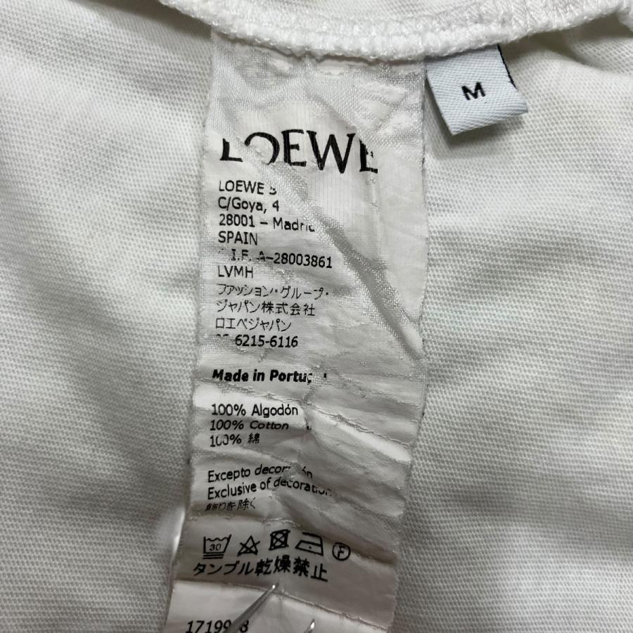 LOEWE（ロエベ） アナグラム刺繍Tシャツ ホワイト×ブラック サイズ：M